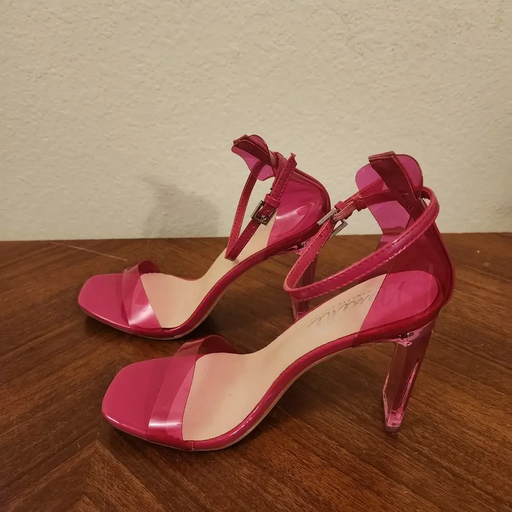 Nanette Lepore Y2k Barbiecore Jelly Heels Size 7
